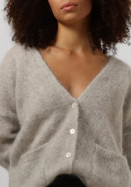 Graue DES PETITS HAUTS Strickjacke BETANI - large