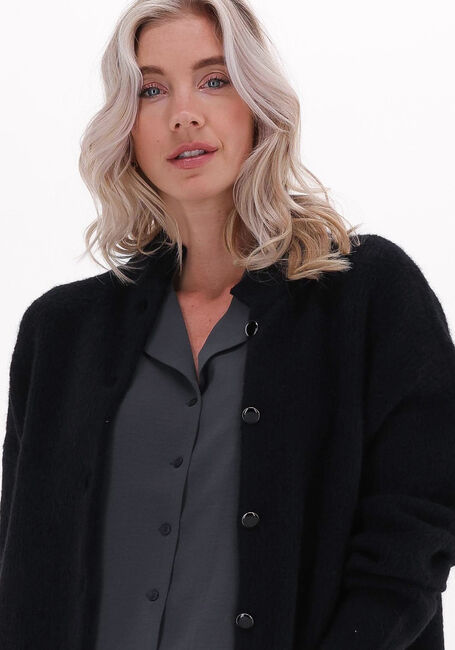 Schwarze GESTUZ Strickjacke ALPHAGZ SHORT CARDIGAN - large