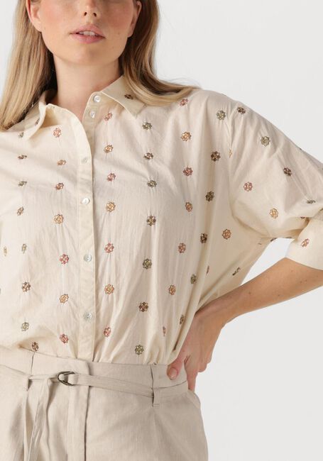 Ecru SUMMUM Blusen 3/4 SLEEVE BLOUSE TOP LINEN - large