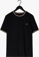Schwarze FRED PERRY T-shirt TWIN TIPPED T-SHIRT - medium