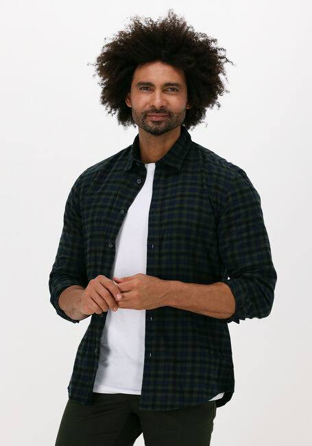 Dunkelgrün SELECTED HOMME Casual-Oberhemd SLHSLIMISAC SHIRT LS CHECK W C - large