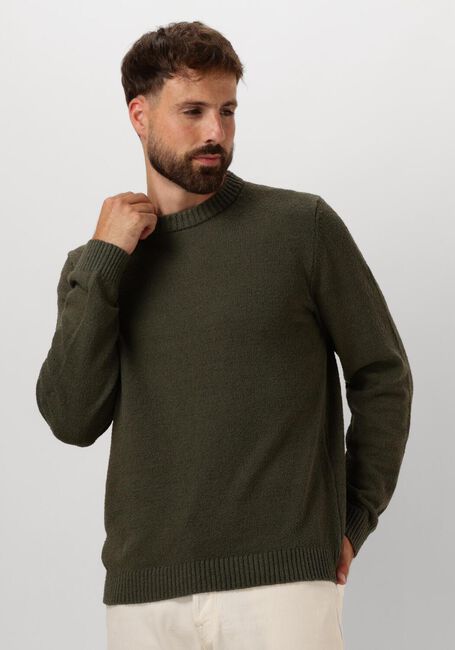 Grüne SELECTED HOMME Pullover SLHLOOP LS KNIT CREW NECK - large