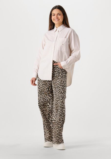 Ecru CALVIN KLEIN Blusen WOVEN LABEL RELAXED SHIRT - large