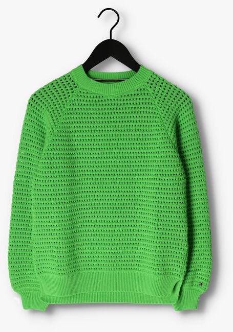 Grüne TOMMY HILFIGER Sweatshirt CROCHET SWEATER - large