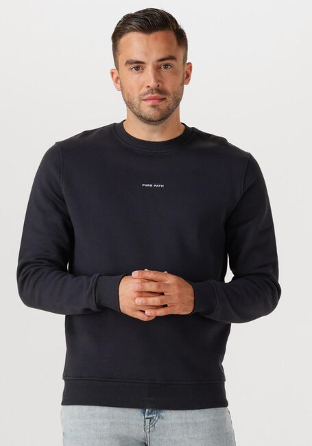 Dunkelblau PURE PATH Sweatshirt REGULAR FIT CREWNECK LS SWEATERS - large