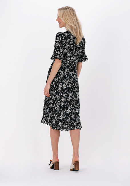 Schwarze SUMMUM Midikleid WRAP DRESS PRINTED POLYESTER - large