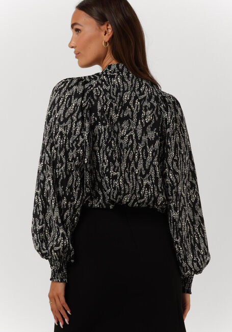 Schwarze ALIX THE LABEL Blusen LADIES WOVEN ANIMAL TURTLE NECK TOP - large