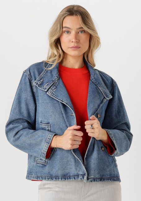 Blaue OBJECT Jeansjacke OBJTILLA GRO L/S LO DENIM JACKET - large