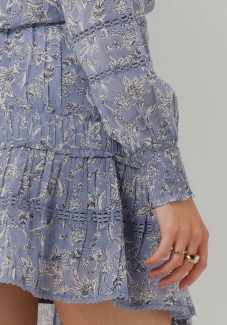 Blaue NEO NOIR Minirock COSY S STENCIL FLOWER SKIRT - large