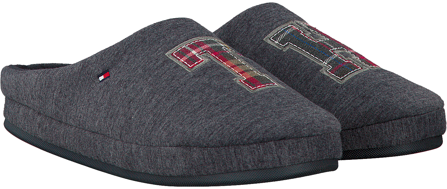 Graue TOMMY HILFIGER Hausschuhe CORNWALL 1D2 | Omoda
