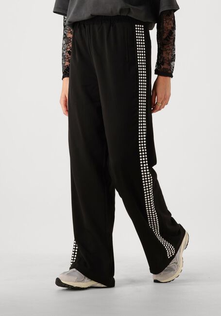 Schwarze ALIX THE LABEL Hose LADIES WOVEN PEARLS WIDE LEG PANTS - large