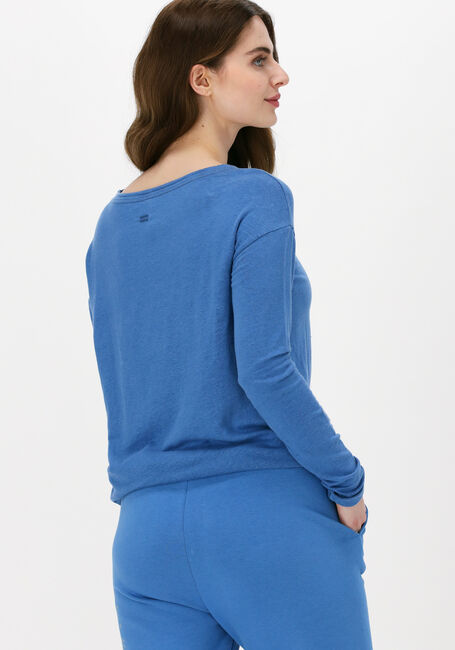 Blaue 10DAYS Langarmshirts LONGSLEEVE TEE LINEN - large