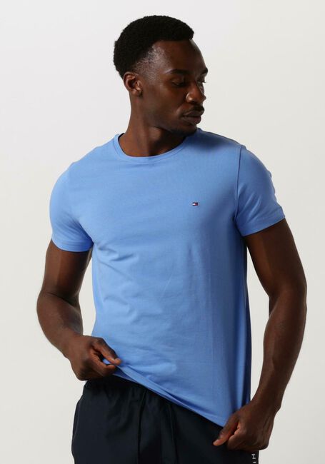 Blaue TOMMY HILFIGER T-shirt STRETCH SLIM FIT TEE - large