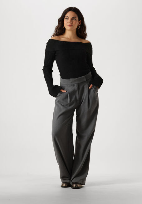 Schwarze ENVII Top ENTOPO O-S LS KNIT 5253 - large