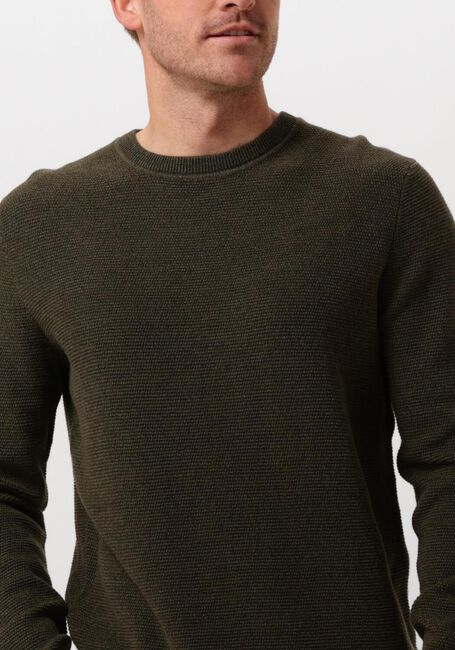 Grüne SELECTED HOMME Pullover SLHROSS LS KNIT STRUCTURE CREW NECK NOOS - large