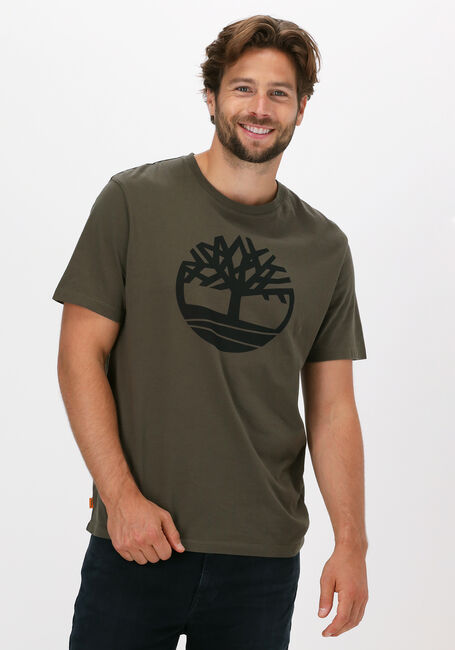 Grüne TIMBERLAND T-shirt SS K-R BRAND TREE T - large