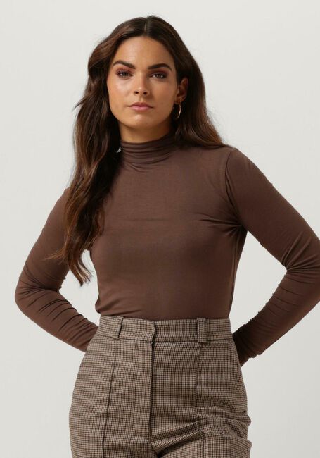 Braune CC HEART Rollkragenpullover CC HEART SOFIA TURTLENECK BLOUSE - large