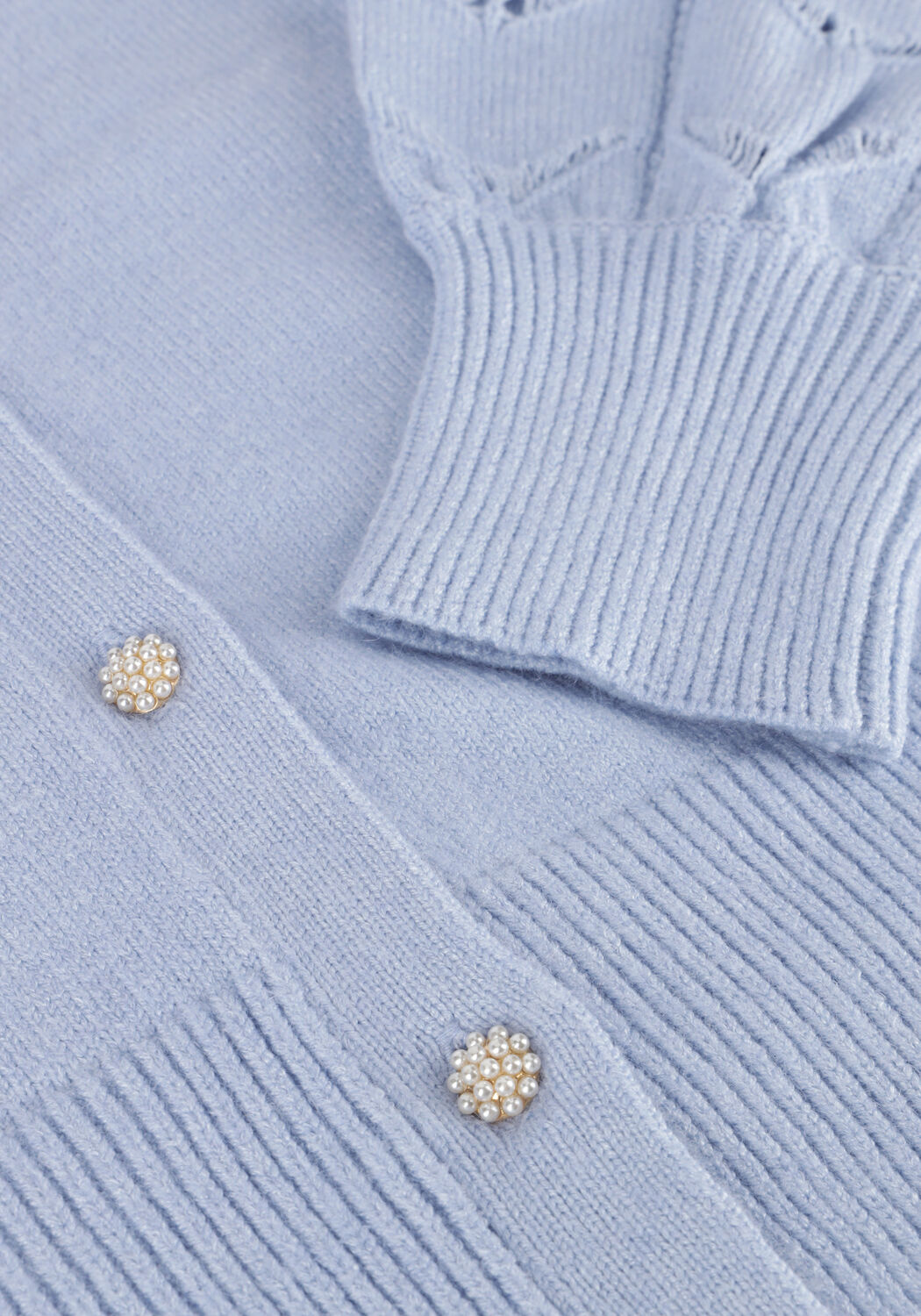 Hellblau OBJECT Strickjacke OBJEVA L/S KNIT CARDIGAN - large