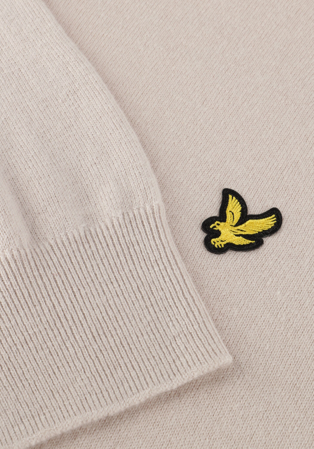 Beige LYLE & SCOTT Pullover COTTON MERINO CREW NECK JUMPER - large