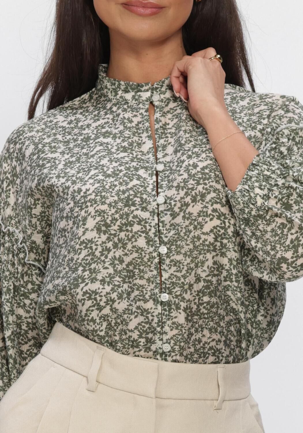 Wei&szlig;e MSCH COPENHAGEN Blusen MSCHSERAPHINA 3/4 SHIRT AOP - large