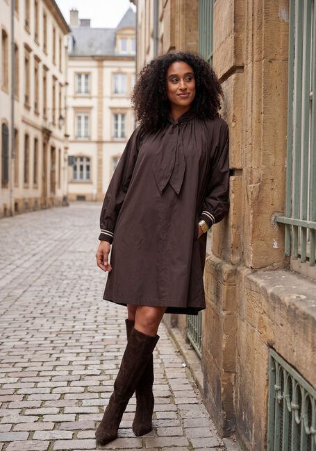 Braune SUMMUM Minikleid DRESS TAFT LIGHT - large