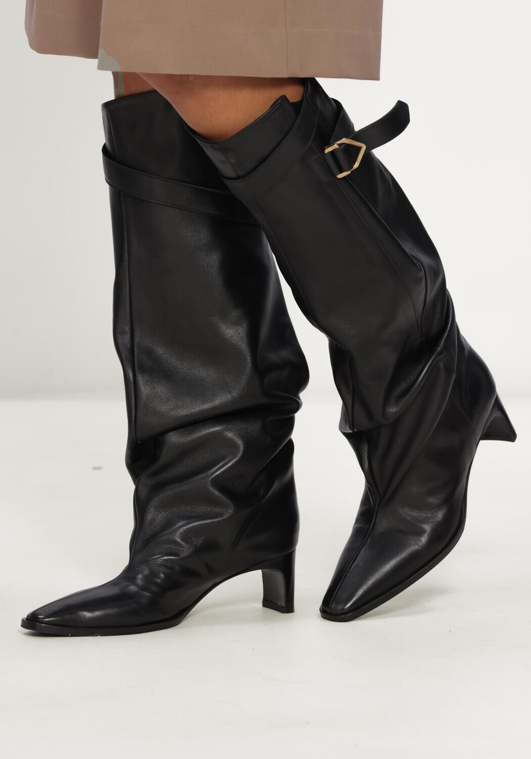 Schwarze ELENA IACHI Hohe Stiefel E4825 - large
