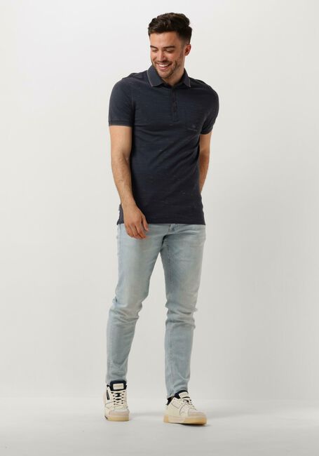 Dunkelblau CAST IRON Polo-Shirt SHORT SLEEVE POLO INJECTED COTTON PIQUE - large