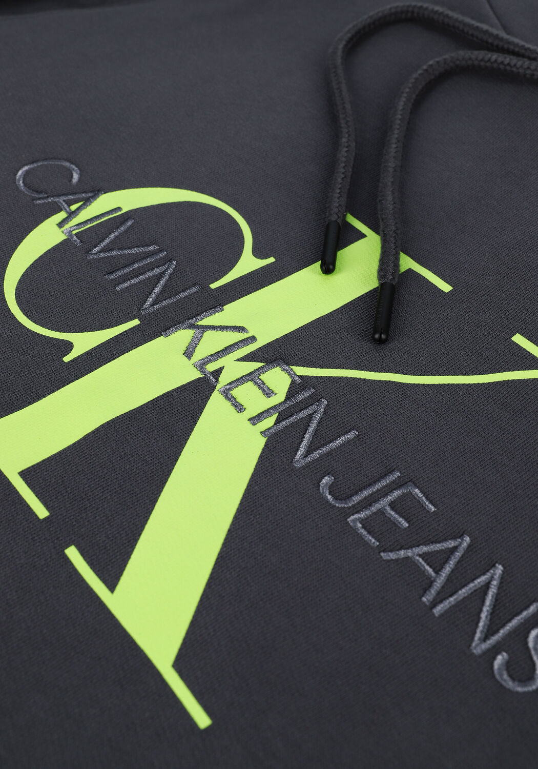 Graue CALVIN KLEIN Sweatshirt SEASONAL MONOGRAM REGULAR HOOD - large