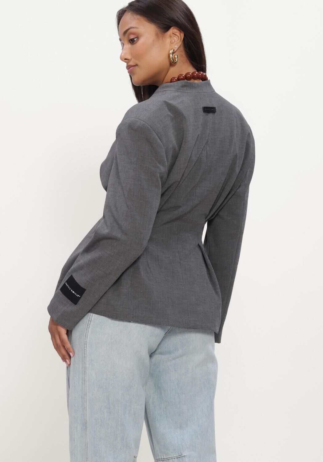 Graue HAUTE L'AMITI&Eacute; Blazers ENNA WAIST PLEAT BLAZER - large