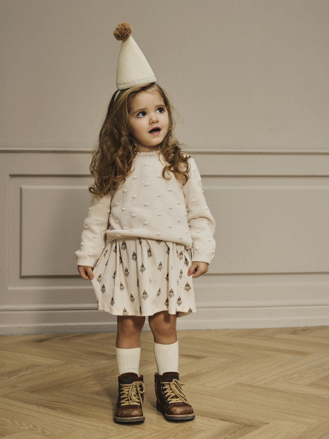 Beige LIL' ATELIER Pullover NMFNGABLE LS LOOSE KNIT LIL - large