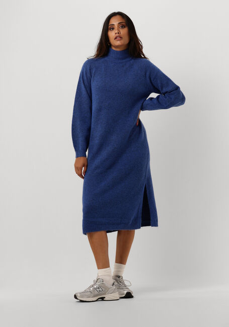 Blaue Y.A.S. Midikleid YASBALIS LS FUNNEL KNIT DRESS - large