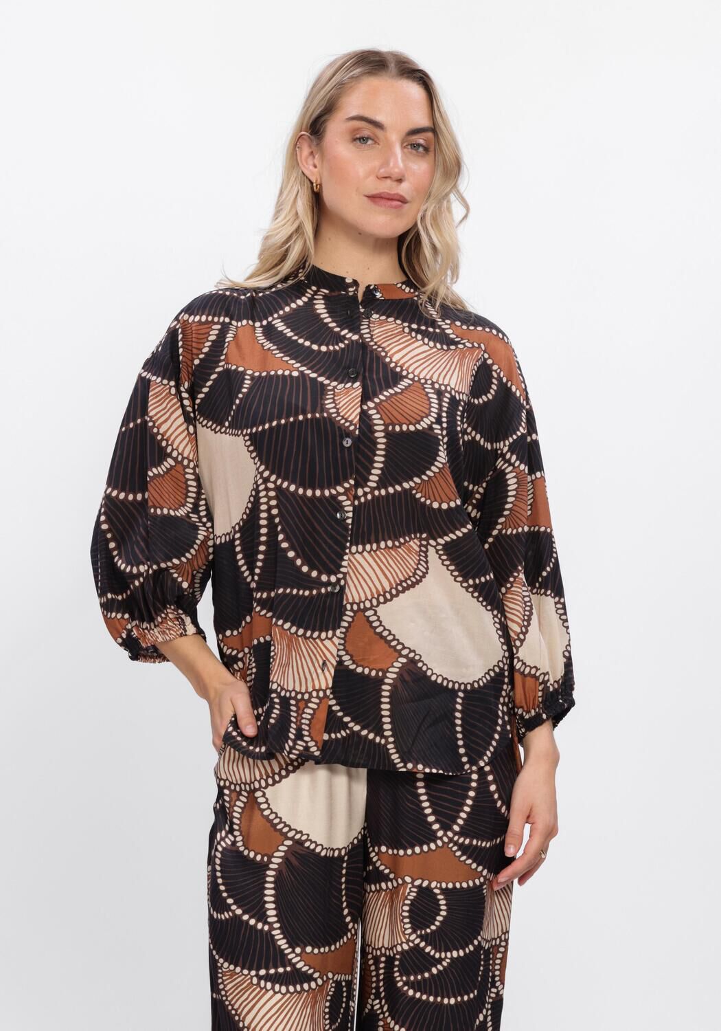 Mehrfarbige/Bunte SUMMUM Blusen BLOUSE ALL OVER - large