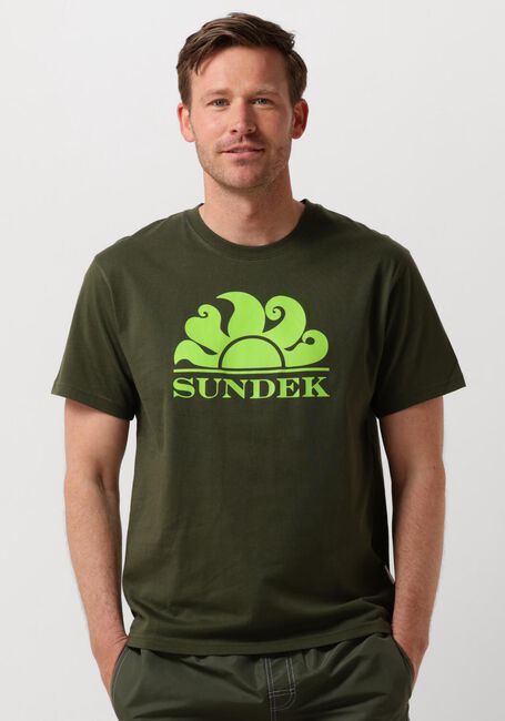 Dunkelgrün SUNDEK T-shirt M4S100 NEW SIMEON LOGO - large