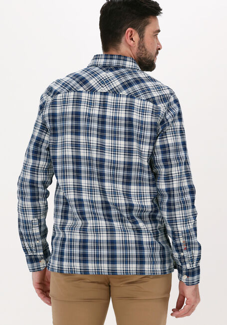 Blaue SCOTCH & SODA Casual-Oberhemd INDIGO CHECKED 1 POCKET WORKWE - large