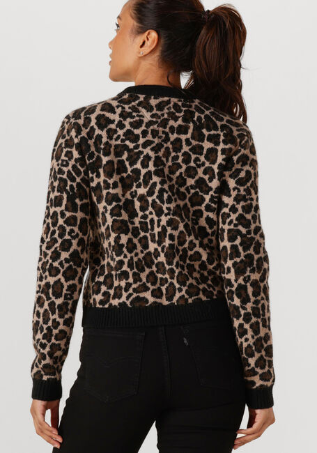 Mehrfarbige/Bunte TOMMY JEANS Strickjacke TJW LEOPARD CARDIGAN - large