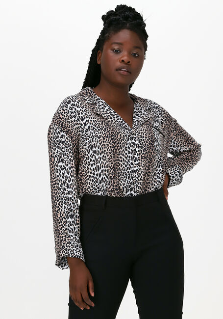 Beige NOTES DU NORD Blusen ALICIA LEOPARD SHIRT - large