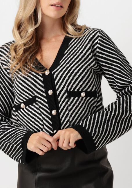Schwarze Y.A.S. Strickjacke YASCHARLA LS SEQUIN KNIT CARDIGAN - large