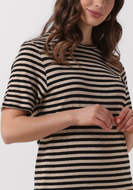 Schwarze PENN & INK Midikleid DRESS STRIPE - large