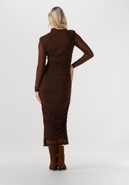 Braune OMODA ATELIER Midikleid OM-ZIERA DRESS - large