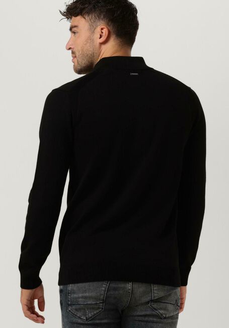 Schwarze PUREWHITE Pullover HALF ZIP WITH RIBBED COLLAR - large