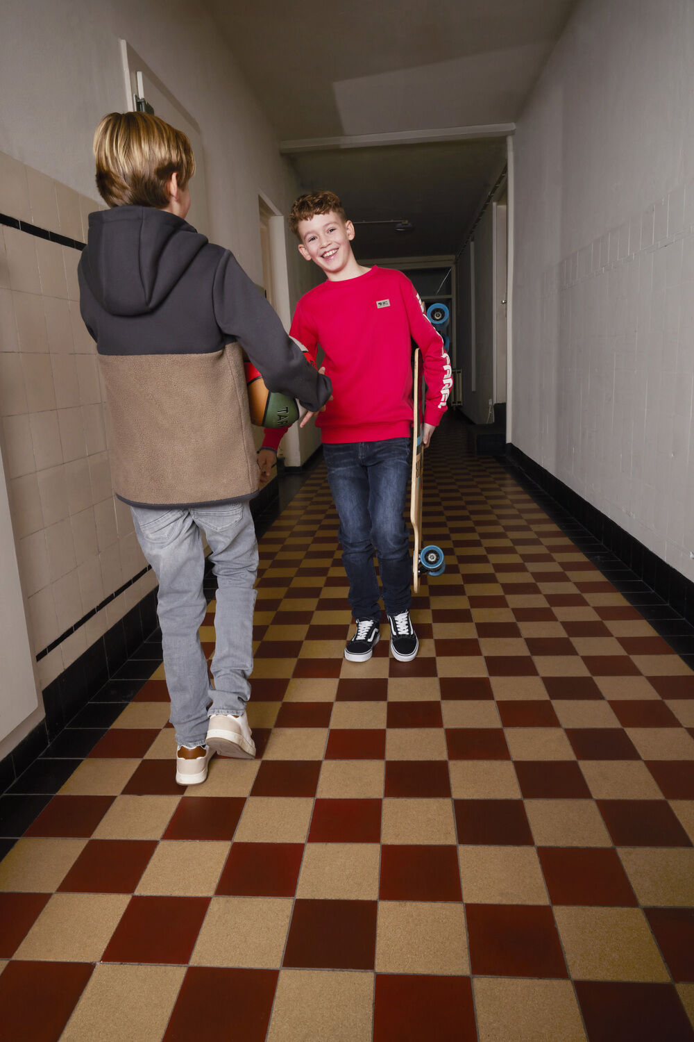 Rote INDIAN BLUE JEANS Pullover SWEATER PRINT SLEEVE - large