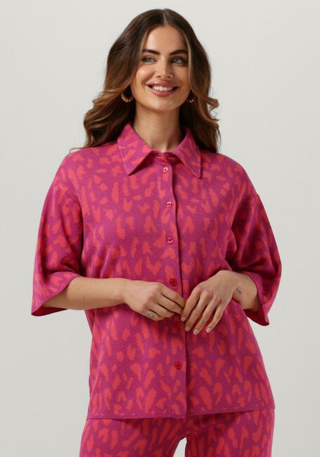 Rosane ALIX THE LABEL Top LADIES KNITTED JACQUARD SHORT SLEEVES BLOUSE - large