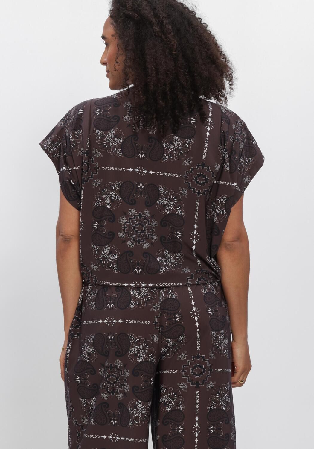 Braune STUDIO ANNELOES Top Renske paisley vneck top - large