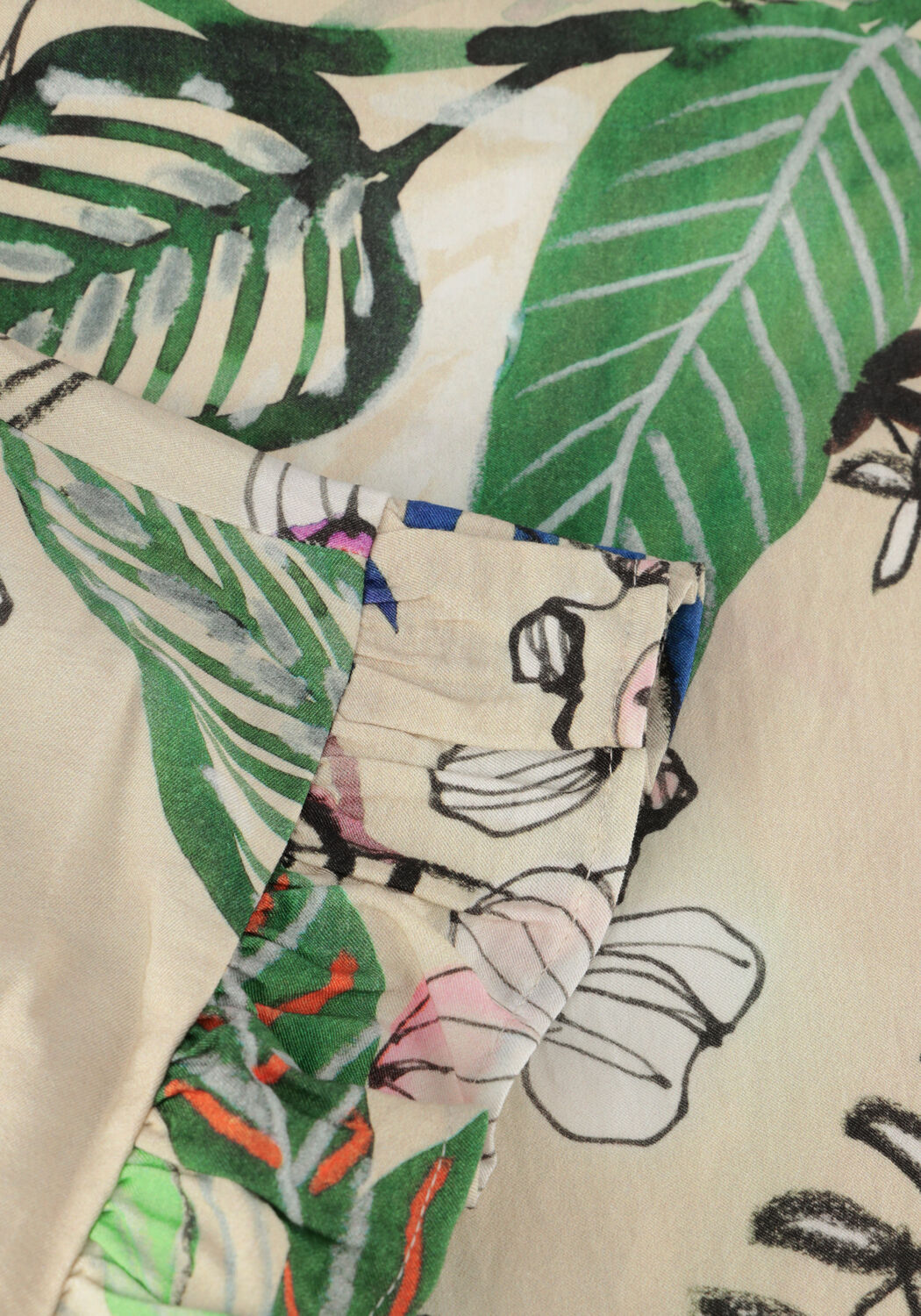 Sand JANSEN AMSTERDAM Maxikleid WB566 PRINTED WRAP LONG DRESS - large