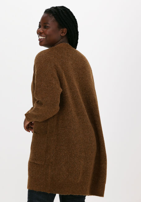 Bronzefarbene SELECTED FEMME Strickjacke SLFLULU LS KNIT LONG CARDIGAN - large