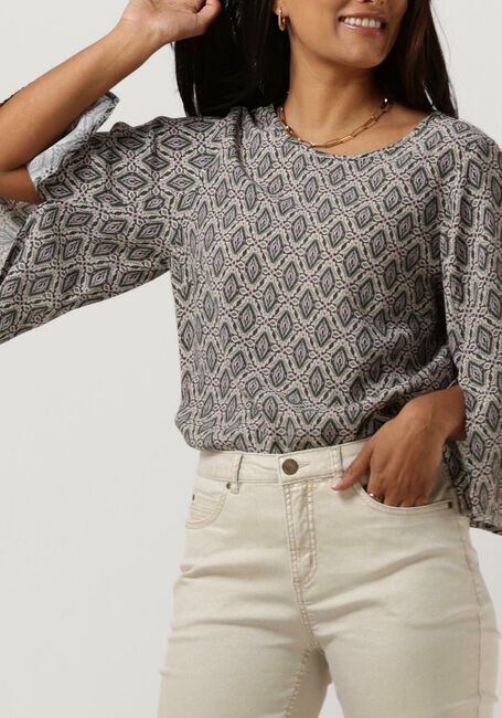 Mehrfarbige/Bunte SUMMUM Top TOP FLARE SLEEVES IKAT VISCOSE - large