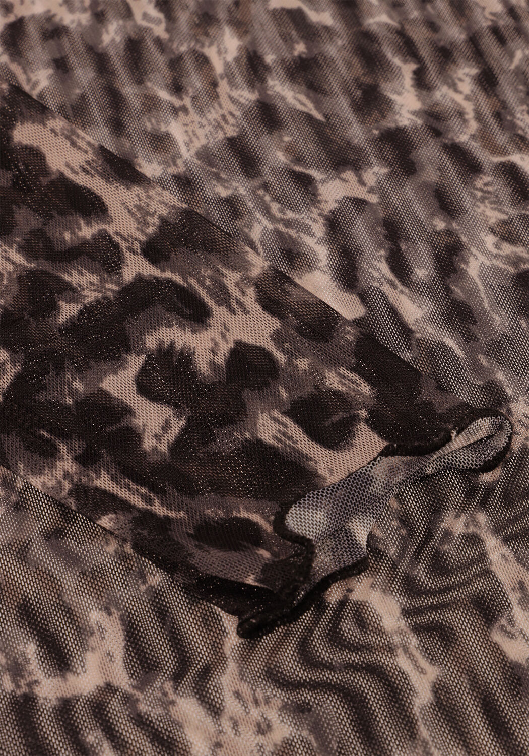 Mehrfarbige/Bunte OBJECT Top OBJNELA LS O-NECK MESH TOP REP - large