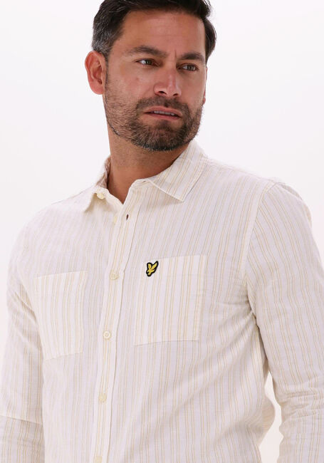 Nicht-gerade weiss LYLE & SCOTT Casual-Oberhemd PINSTRIPE SHIRT - large