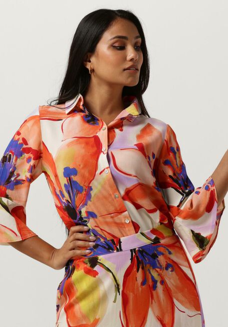 Orangene JANSEN AMSTERDAM Blusen WBF773 WOVEN PRINT BLOUSE 3/4 SLEEVE - large