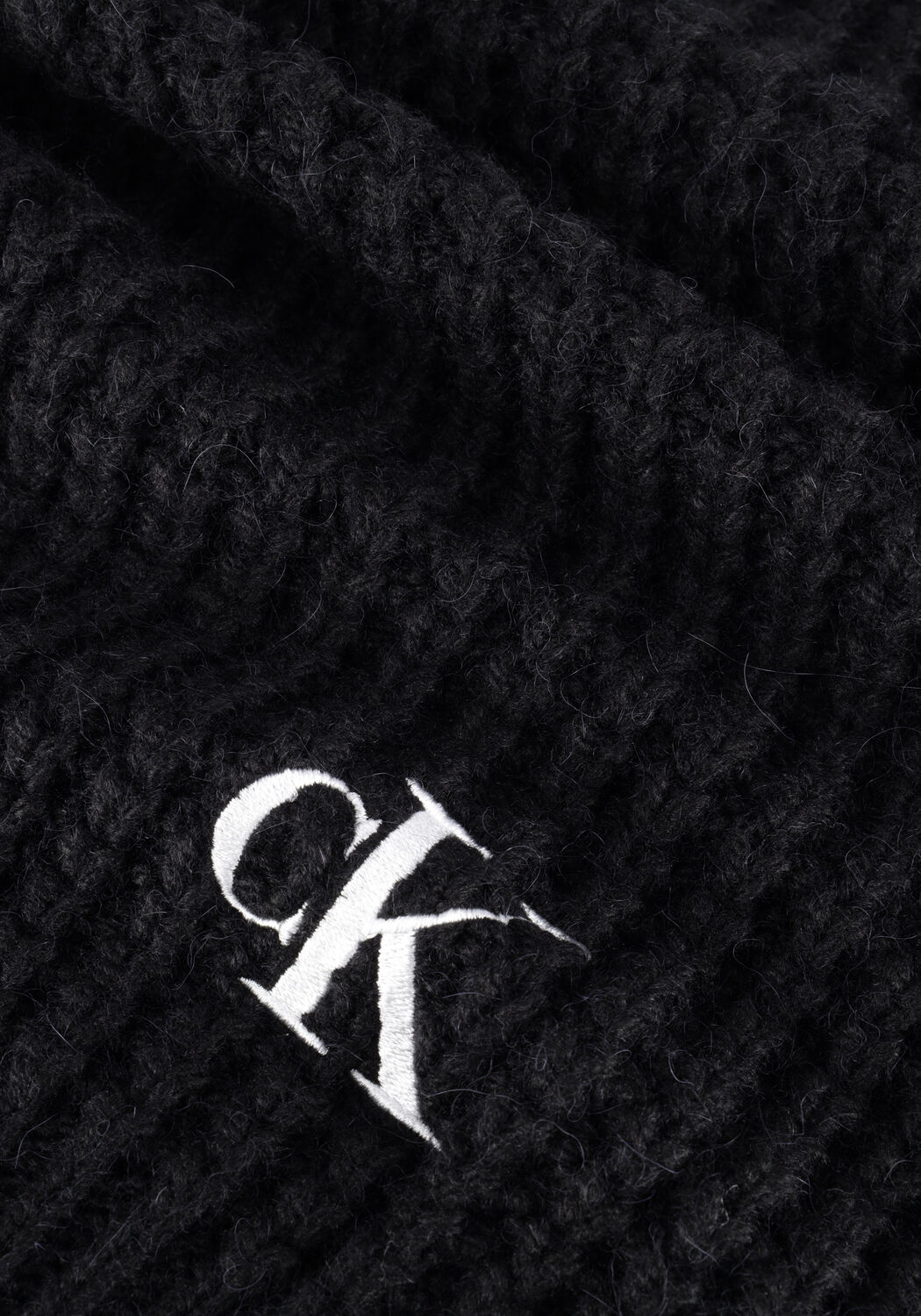 Schwarze CALVIN KLEIN Schal WAFFLE SCARF - large